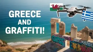 Graffiti on the Greek Beach. A Drone Perspective In 4K!