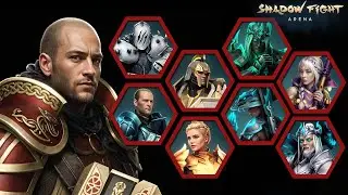 Shadow Fight 4 Arena : Sarge VS All Bosses - All Chapters | SFA - Story Mode
