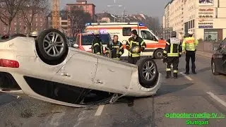 [23.01.] UNFALLTAG IN STUTTGART - Zwei Unfälle mit Verletzten - (Einsatzkräfte im Einsatz) - [E]