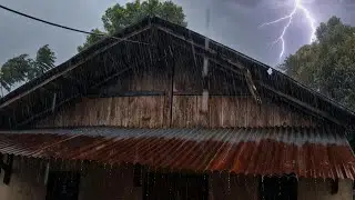 Heavy rain and thunder for deep sleep 