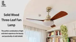 Solid Wood Three-Leaf Fan Lamp#home #homedecor #light #interiordesign #interiordesign #art