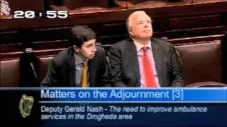 Deputy Gerald Nash speaking on the need to improve the ambulance service in the Drogheda area