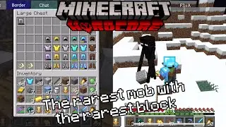 Hardcore Minecraft S2 E10: The rarest mob holding the rarest block!!