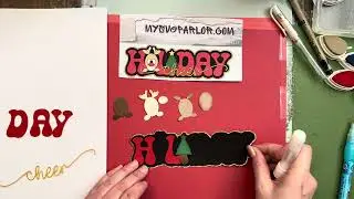 Holiday cheer Scrapbook Title, 12 days of Christmas with 12x12 cardstock shop