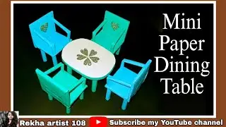 Mini Paper Dining Table & Chair / Dining Table / Paper Craft