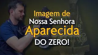 PINTURA DE NOSSA SENHORA APARECIDA FAC-SÍMILE - como eu aplico folha de prata