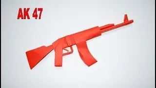Kак сделать из бумаги  AK 47 . Оружие из бумаги