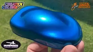 Createx Colors- Caribe Blue Candy2o over Quicksilver Chrome