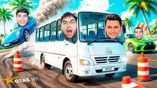 YANGI  AVTOBUS SAMAUTO ENDI BIZNI SHAHARDA! AVTOBUSLARDA ENG QIYIN POYGALAR - GTA 5 RP