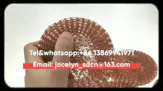 0.2mm copper scourer/mesh scourer/coated scourer/pot scourer/cleaning scourer/scrubber