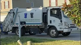 Raleigh solid waste services Izuzu pac Mac mini rear loader