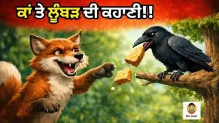 ਕਾਂ ਤੇ ਲੂੰਬੜ | Kaan Te Lumbad | Crow & Fox Story | Punjabi Moral Story | Moral Values | #shortvideo