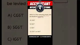 #Accountant #Interview Questions #Accounting Journal Entries #gst #taxation