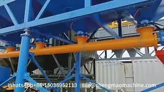 Special designed horizontal cement silo, with weighing sensor, by Shengmao Machinery