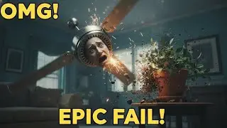Ceiling Fan vs Gravity: Epic Fail Destruction
