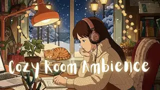 lofi to study to while it&rsquo;s raining outside ☕[No Lyric]🌧️ [Cozy Room Ambience]