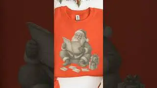 Retro Santa Claus digital shirt design, Christmas Santa decor #santa #santaclaus #christmasdesign