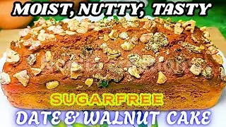 Sugarfree Date & Walnut Cake 😍 | Requested Recipe #sugarfreecake #goanyoutuber #datewalnutcake
