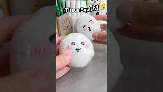 ￼🫧Tissue paper squishy🤧!? #papercraft #cutecrafts #miniecraft #squishy #diysquishy #diy #crafts