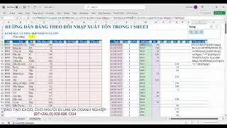 Hướng dẫn thiết kế file quản lý kho nhập xuất tồn đơn giản trong 1 sheet excel