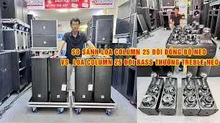 So s&aacute;nh Loa Column 25 Đ&ocirc;i Đồng Bộ Neo VS Loa Column 25 Đ&ocirc;i Bass Thường Treble Neo