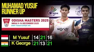 M Yusuf vs K George (India) Final Odisha Masters 2025 | Live Badminton Reaction + Scores