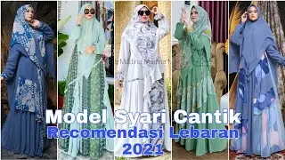 Model Gamis Syari Cantik Recomendasi Lebaran 2021