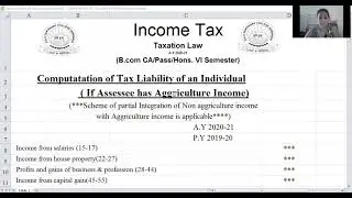 Computation of Tax Liability of Individual Part 2 B.com Hons/Pass/CA Vi Sem