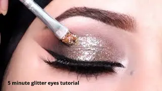 5 MINUTE Glitter Smokey Eyes Tutorial for #shadiseason // Asan Eyes Makeup Krny ka Tarika