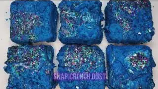 Dyed Pasted Blue Block Glitter Gym Chalk Compilation @snap_crunch_dust