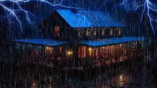 Defeat Insomnia in 3 Minutes with Terrible Heavy Rain & Powerful Thunder at Night | Rain for Sleep