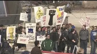Students protest college tuition hikes