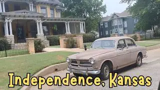 Independence, KS: Abandoned Sinclair Oil Building, Victorian House Mansions & Old Closed Gas Station