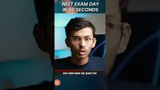 My NEET Exam Day in 60 Sec! #shorts #neet #motivation