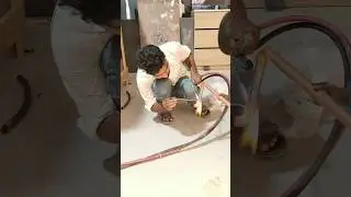 Copper pipe joint balding and Fitting process for ac || Cassette air conditioner indoor unit install