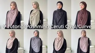 Tutorial Pashmina Ceruti Oval/ Curve Menutup Bagian Dada untuk Lebaran/ Buka Bersama