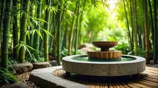 SERENITY THROUGH BAMBOO WATER FLOW | Gentle Rhythm, Clear Space, Calm Mood, 10 Hours
