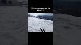 My only partner for skiing🎿 #skiing #pov #povcamera #camera #shorts