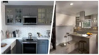 75 Small Kitchen With Glass-front Cabinets Design Ideas You'll Love 🟡