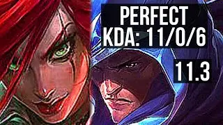 KATARINA vs TALON (MID) | 11/0/6, Rank 2 Kata, Legendary, 1.1M mastery | KR Grandmaster | v11.3