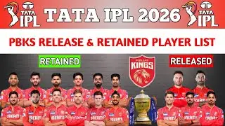 pbks released and retained player list || IPL 2026 || punjab king's  || #ipl2026 #pbks