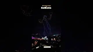 First Drone Show in Kolkata | Pre Durga Puja 2025 Vibes | #durgapuja #durga #maadurga #kolkata #sky