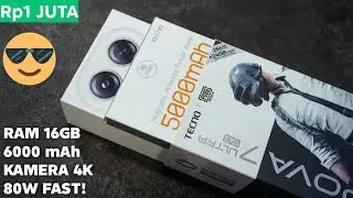 GEDE BANGET! 6000mAh, RAM 16GB 7 HP Tergila 1 Jutaan!