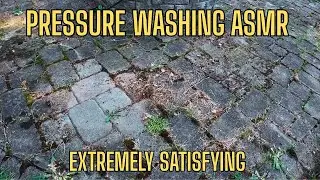 ASMR Pressure Washing a Paver Patio, SO SATISFYING!, #ASMR, #satisfying, #powerwashing ,