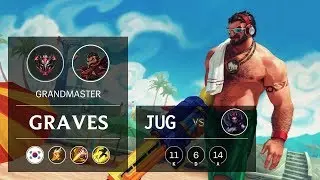 Graves Jungle vs Elise - KR Grandmaster Patch 9.14