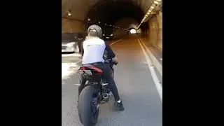 Yamaha R1 sc project exhaust sound in tunnel 🔥