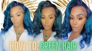 How To: GREEN HAIR! Enchanted Forest Realness ft Allure Xtensions Hair