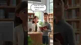 English Conversation at a Library | Real Life #shorts #shortvideo #viral #english