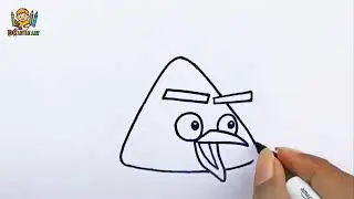 How to Draw Chuck from Angry Birds Easy Step by Step Tutorial | DK Little Art