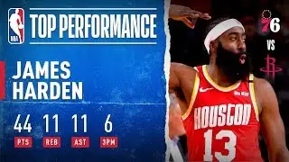 Harden GOES OFF For 44 PTS, 11 REB & 11 AST